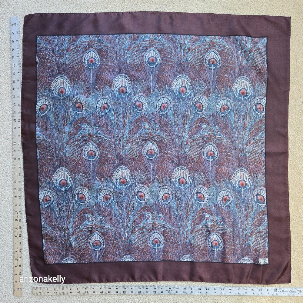 Liberty Silk Scarf Peacock Feathers.